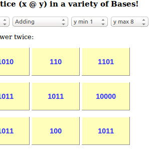 link to arithmetic app in base 10 etc